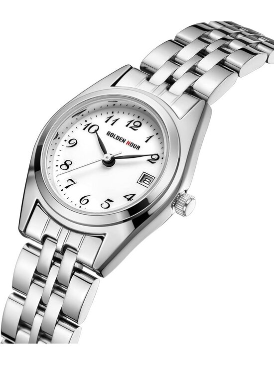 Women\'s Silver Analog Quartz Stainless Steel Band Easy Reader Bracelet Watch main image 6